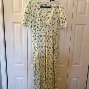 ASOS Maternity Green Floral Maxi Dress